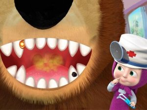 Masha And The Bear Dentist Online Game - Kids Health Game