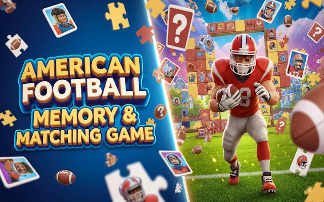 American Football Memory & Matching Game: Brain Training Challenge