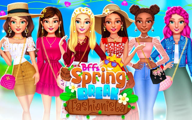 Bffs Spring Break Fashionista Dress Up Game