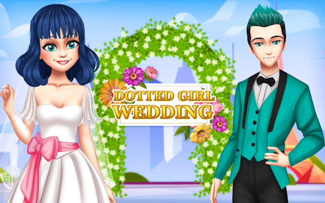 Dotted Girl Wedding Dress Up Game