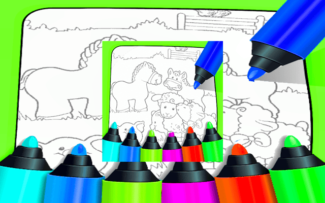 Farm Animals Coloring Book: Kids & Adults