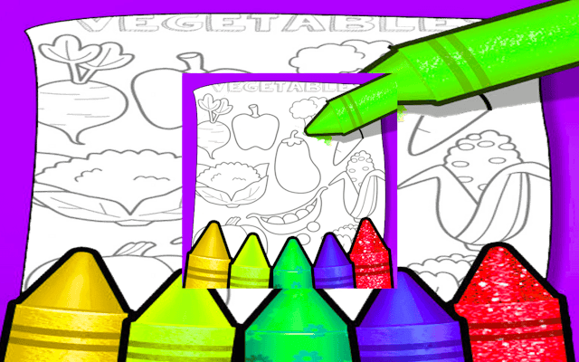 Fruits and Vegetables Coloring Book: Free Printable Kids Game