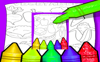 Fruits and Vegetables Coloring Book: Free Printable Kids Game