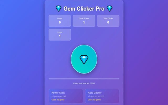 Gem Clicker Pro - Idle Mining Game