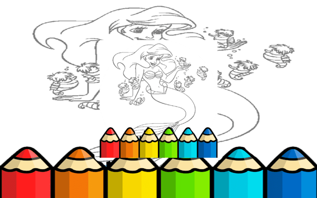 Kid Mermaids Coloring Game