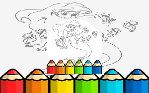 Kid Mermaids Coloring Game Online Coloring Game