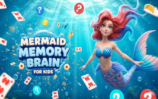 Mermaid Memory Brain Game for Kids
