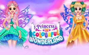 Princess In Colourful Wonderland: Fairy Dress Up & Makeover Online Game - Dress Up Game