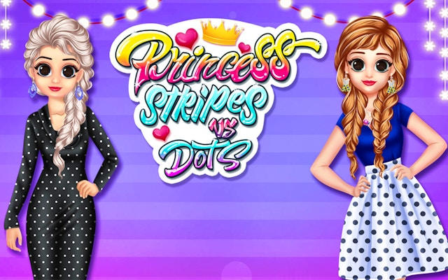 Princess Stripes Vs Dots Dress Up Game