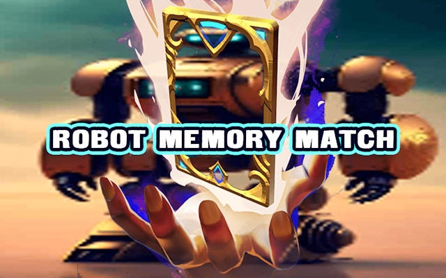 Robot Memory Match Puzzle Game